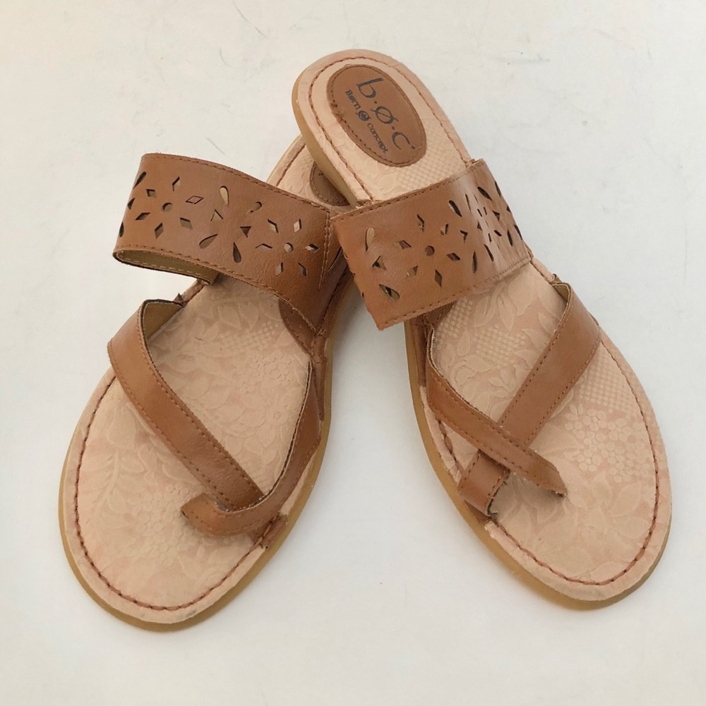 NWOB Born Concept Leather Flip Flops Size 9